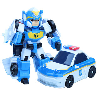 正版新款正义救援队变形机器人警车玩具儿童男孩托雷哈莫施恩童童