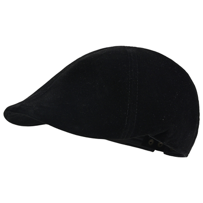 秋冬复古麂皮绒前进帽