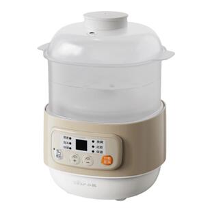 小熊电炖盅婴儿辅食隔水炖煮粥锅bb煲陶瓷炖锅家用上蒸下炖1-2人