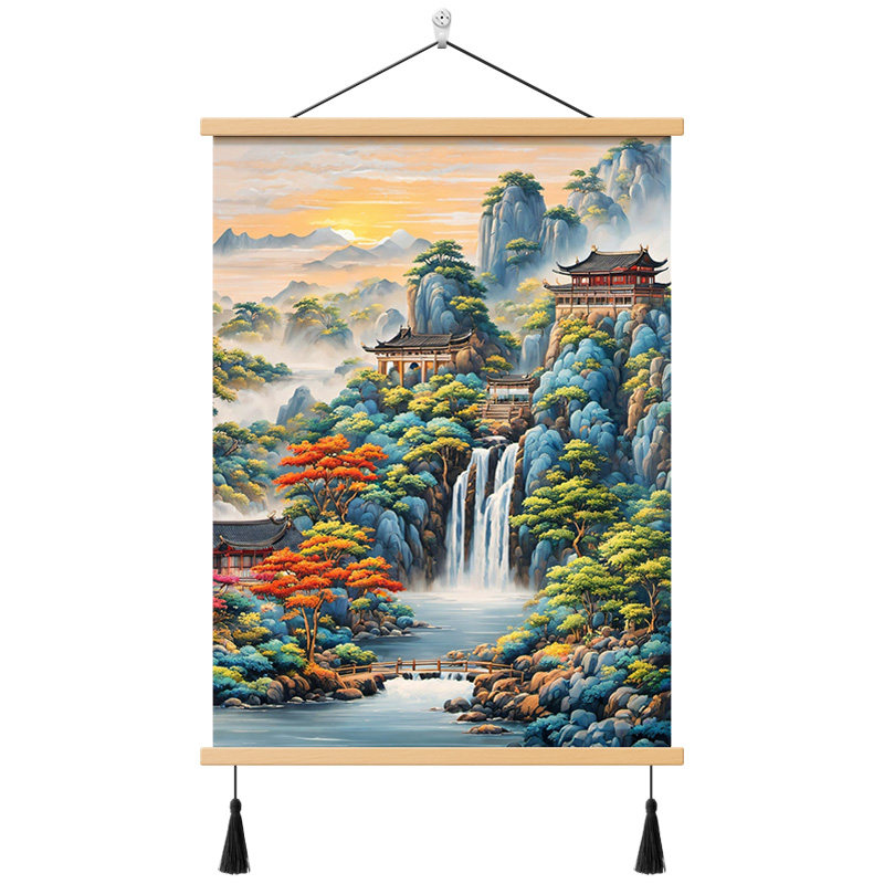 仙家堂口客厅背景墙挂画