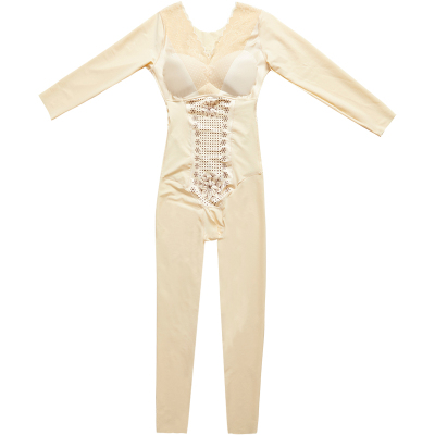 塑身衣带胸垫bra长袖长裤