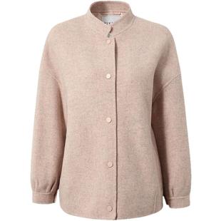 FINITY女装2025冬季新款宽松休闲毛呢外套女短款羊绒双面呢子大衣