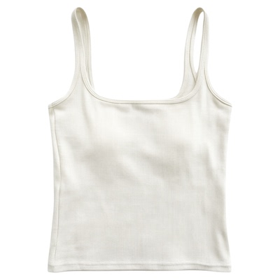 夏季方领带胸垫吊带背心女高级感