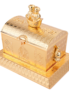 原装正品李居明2026马年吉祥物暗格和合大财箱摆件招财胜利摆设