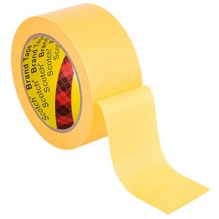 3M244美纹纸胶带耐高温汽车遮蔽喷漆分色保护撕下无痕烤炉波峰焊模型遮盖船舶喷涂黄色和纸美国正品美纹胶纸