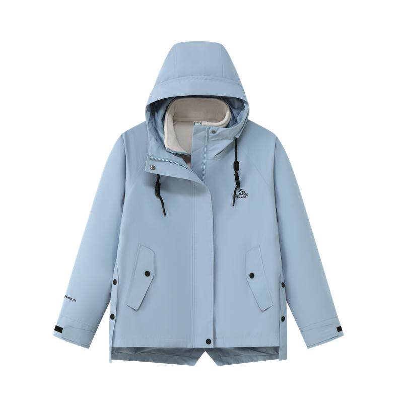 【三合一】伯希和山行户外冲锋衣女抓绒内胆新款防风防雨登山服男