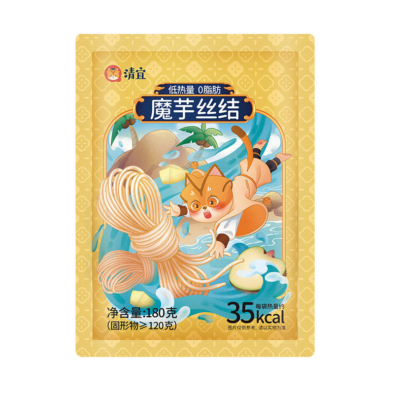 魔芋丝结魔芋面粉丝凉面减低卡0脂即食肥代餐零主食品关东煮食材