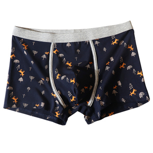 1条装运动内裤男 秋冬纯棉卡通青年学生四角底裤平角个性跑步防磨
