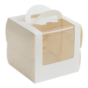 4寸蛋糕盒5寸/6寸小熊儿童生日蛋糕纸盒慕斯加高厚手提开窗包装盒