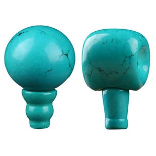 菱镁矿仿绿松石散珠套装星月菩提小金刚配饰圆珠手串文玩三通佛头