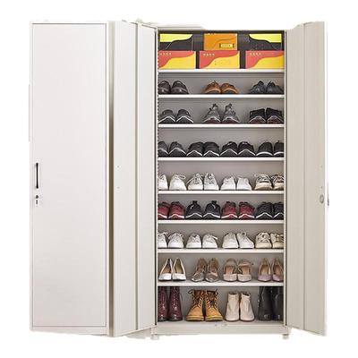 鞋柜储物柜一体阳台储物柜靠墙家用铁皮柜子多层防晒加厚杂物柜