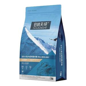 伯纳天纯经典狗粮小型犬成犬专用博美法斗比熊泰迪天然粮1.5KG