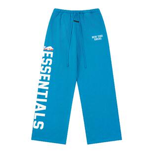 NBA KNICKS X FEAR OF GOD ESSENTIALS联名款男女宽松运动休闲裤