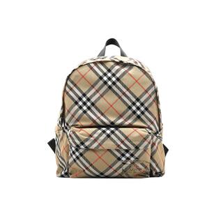 【自营】BURBERRY/博柏利马术骑士贴花格纹大容量双肩包出游