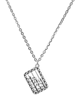 宝茉女9999足银如意算盘项链简约