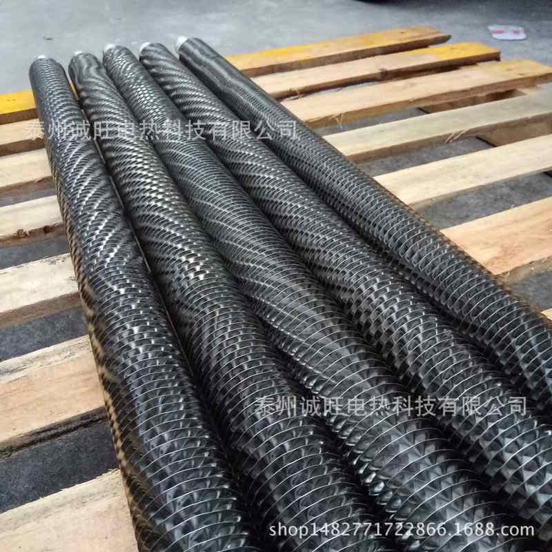 无缝翅片式缠绕空管螺旋形不锈钢管散热片发热管空气干烧加热管