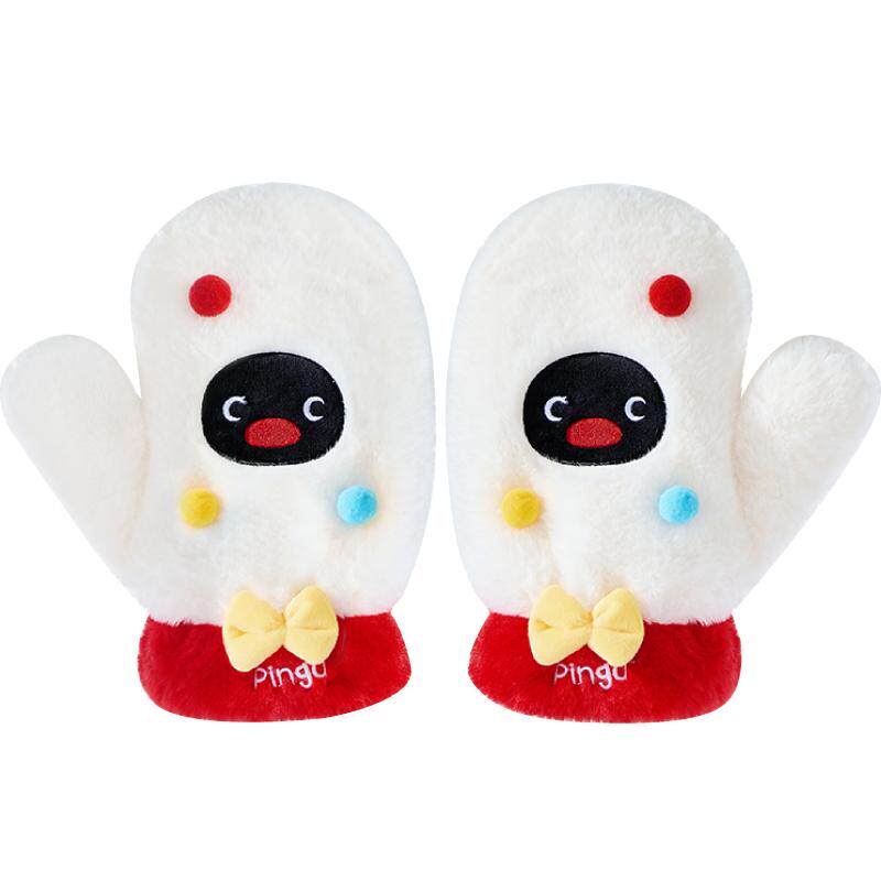言仓Pingu联名圣诞毛绒手套