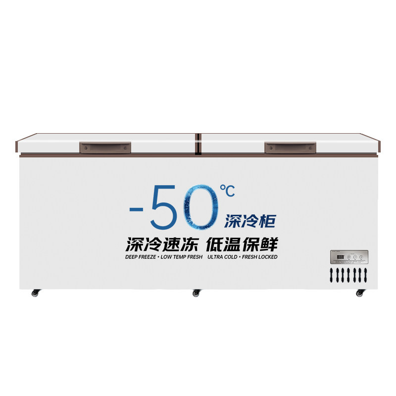 中国质造冰柜超低温速冻柜零下-40℃零下50度卧式冷柜商用大容量