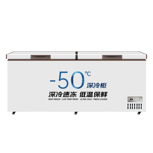 中国质造冰柜超低温速冻柜零下-40℃零下50度卧式冷柜商用大容量