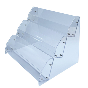 透明亚克力茶包展示架多层阶梯式文创陈列架倾斜文具店中性笔货架