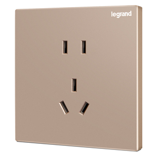 legrand罗格朗逸景玫瑰金开关插座五孔二三插墙壁电源面板暗装86