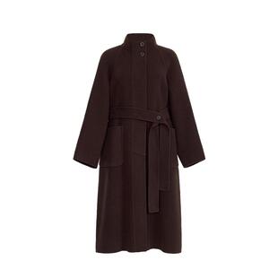 【商场同款】AUM噢姆2025年冬季新款长款羊毛双面呢极简廓形大衣