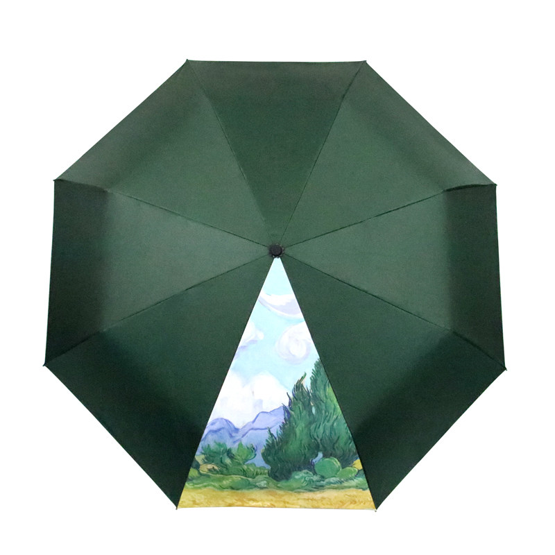 淑画安梵高博物馆复古折叠太阳伞