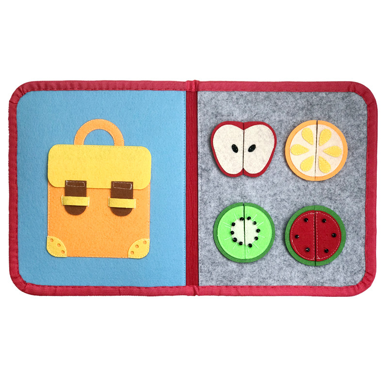 单页蒙特梭利my first早教布书book不织布材料包幼儿早教DIY