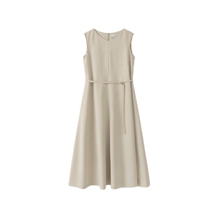 EAAH 韩国品牌 女装25夏季腰带伞状廓形无袖连衣裙时尚气质长裙