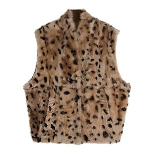 TOFOD 花花羊 胎羔羊小湖羊皮毛一体老钱风帅痞风皮草马甲外套