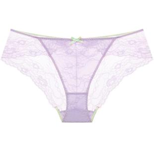 3条98元好奇蜜斯性感蕾丝三角内裤女夏季薄款纯棉抗菌裆提臀低腰