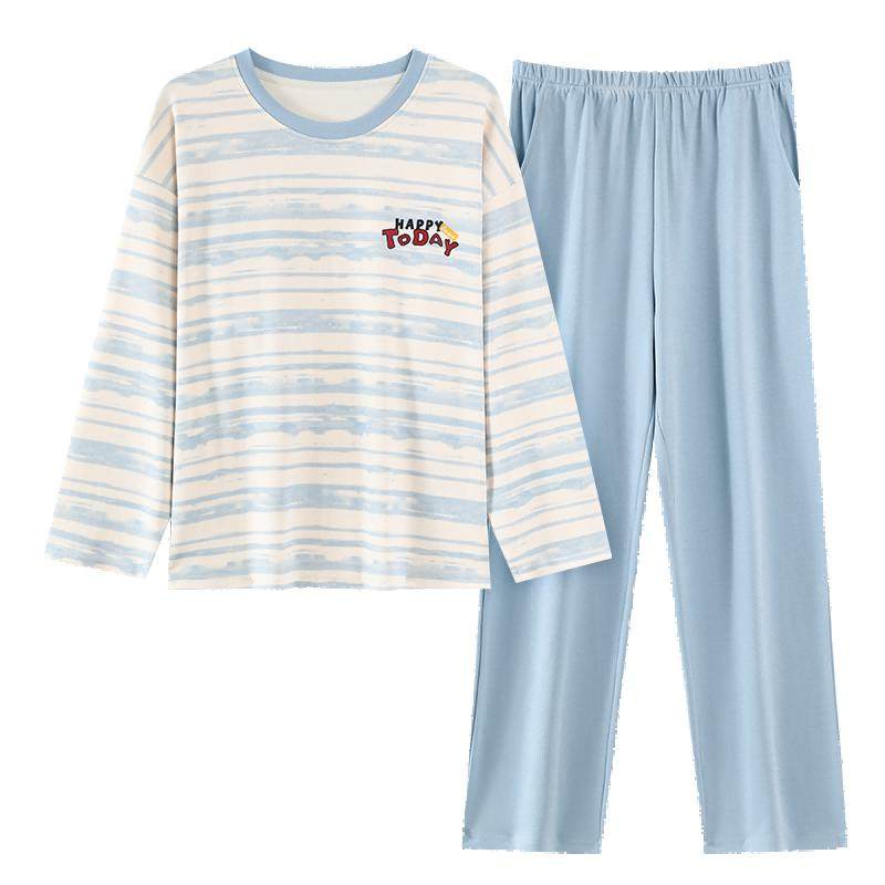 纯棉睡衣女款长袖长裤2025年春秋新款甜美大码可外穿家居服套装女