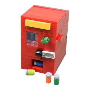 MOC饮料自动贩卖机售卖机积木儿童益智解密机关ATM提款机可动创意