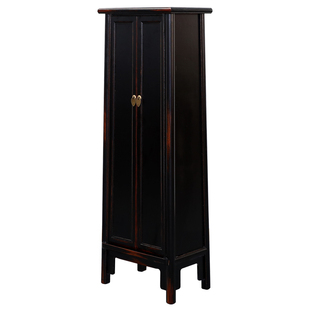 实木面条柜彩漆仿古做旧明式A型圆角储物收纳新中式茶室书房家具