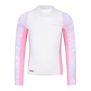 迪卡侬儿童泳衣防晒长袖男女童冲浪服游泳套装分体泳衣泳裤KIDK