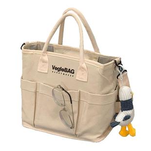 思萌妈咪包外出轻便手提母婴包大容量收纳分区斜挎手拎托特包帆布