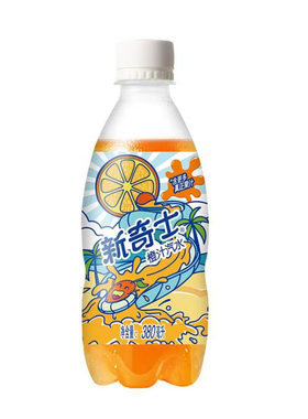 屈臣氏新奇士橙汁汽水380ml饮料