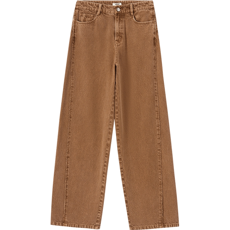 JASON WU2025秋季新款纯色直筒宽松显瘦休闲通勤香蕉牛仔裤裤子女