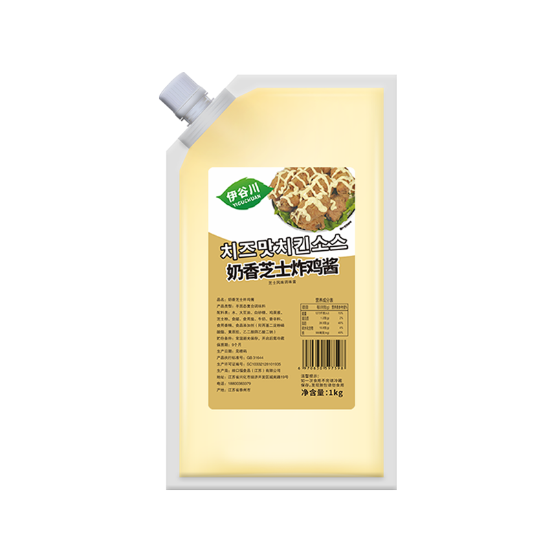 伊谷川奶香芝士炸雞醬1kg炸雞小吃薯條漢堡即食淋蘸醬商用家用