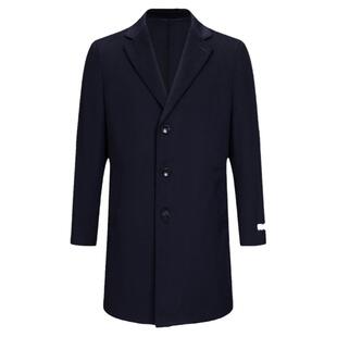 Alfieri艾法利美式山羊绒混纺简约西装领修身中长款男士大衣外套