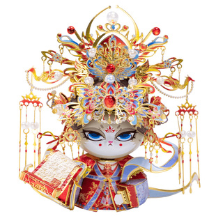 艺模喵之城女帝3D立体拼图金属拼装模型手工玩具送礼物招财猫摆件