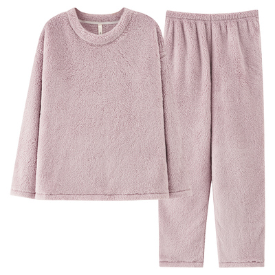 加绒加厚睡衣女珊瑚绒保暖套装