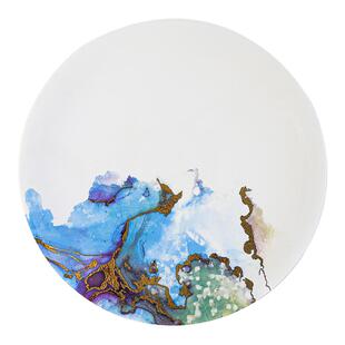 时尚餐厅陶瓷盘子冷菜意境摆盘酒店会所圆形高身菜盘高级感西餐盘