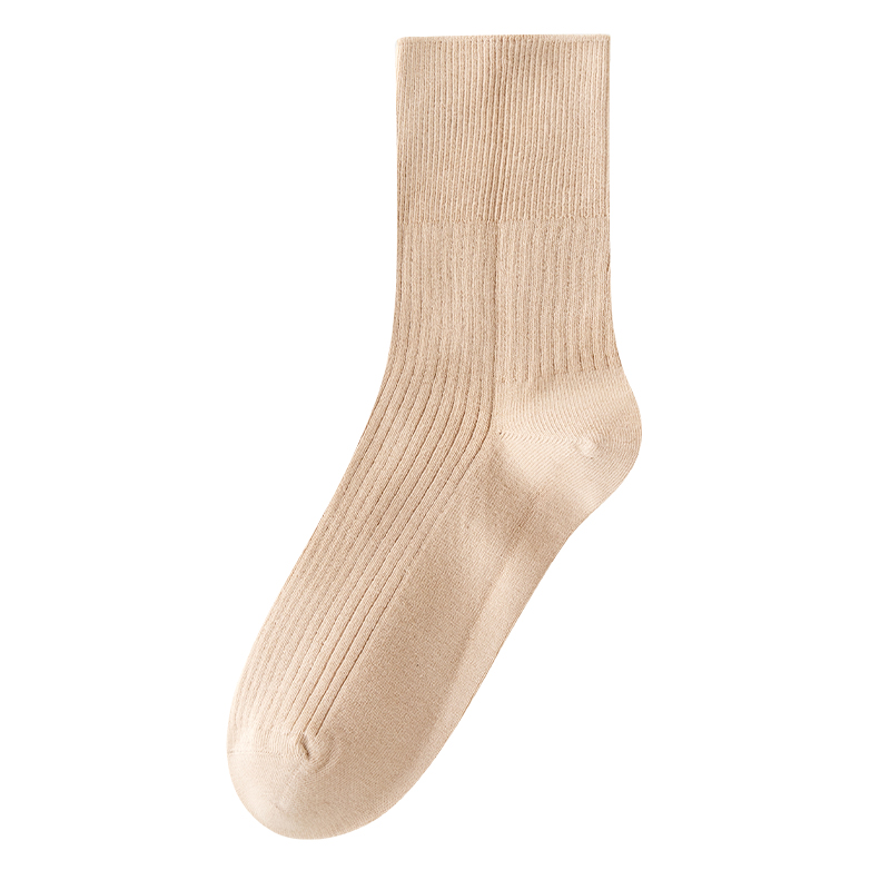 欧蒂爱松口袜子女中筒秋冬季纯棉防臭中老年人宽口全棉孕妇月子袜