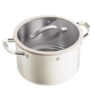 SOWE素味加深加厚316L不锈钢陶瓷家用双耳蒸锅煮锅炖锅炉灶通用