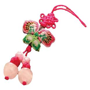 麦玲玲吉庆堂开花结果挂饰脱单包包手机钥匙扣桃花挂绳挂件