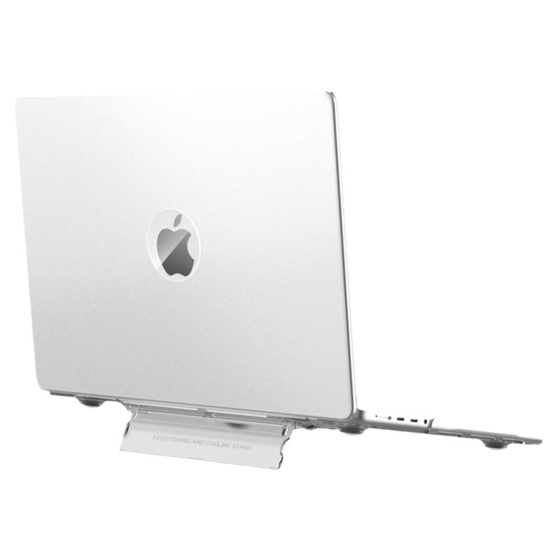 适用苹果笔记本MacBookpro13保护壳薄电脑air磨砂M1透明A2337支架