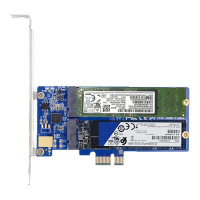 NGFF 双NGFF M.2 SATA协议转PCI-E转接卡双盘位卡扩展x1转4口SATA