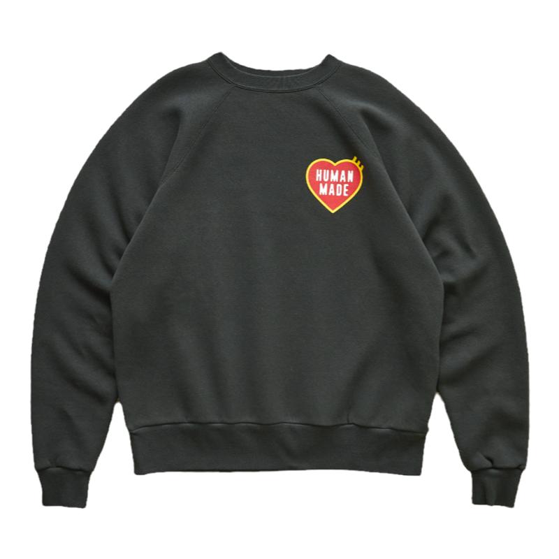 现货 HUMAN MADE SWEATSHIRT日本制爱心字母印花休闲圆领卫衣24SS