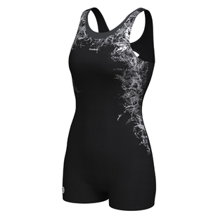 TOSWIM新款游泳馆专用泳衣女款平角保守显瘦连体竞速游泳衣遮肉